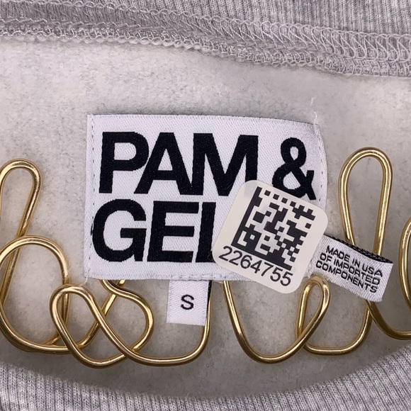 Pam & Gela Heather Gray Short Sleeve Sweatshirt - Picture 11 of 11